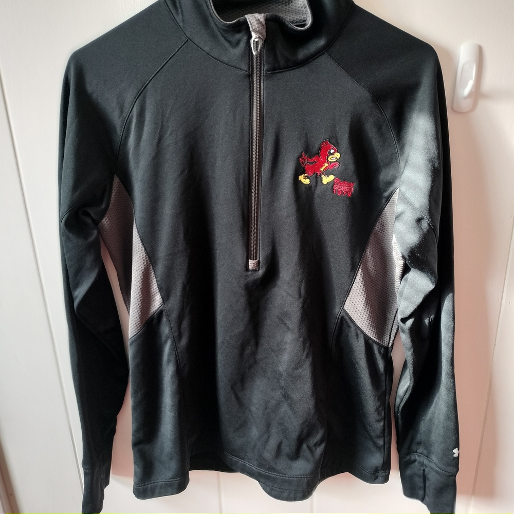 Under Armour Iowa State Semi Fitted Black Quarter Zip Pullover